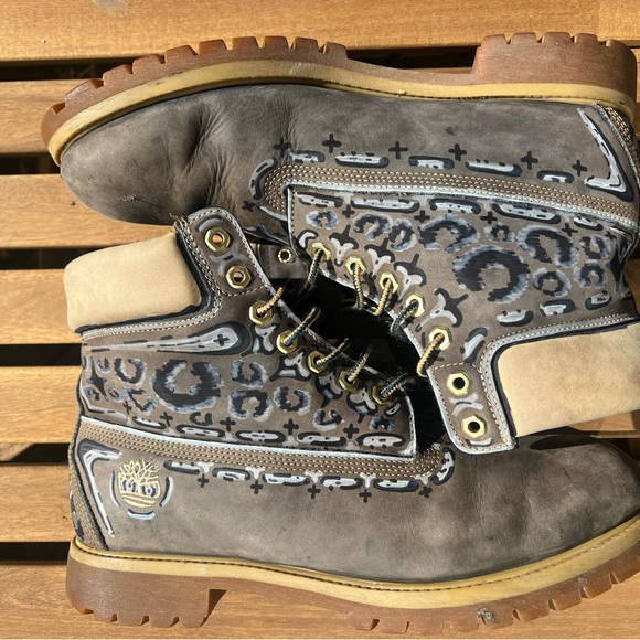 Custom Leopard Print Timberland Boots